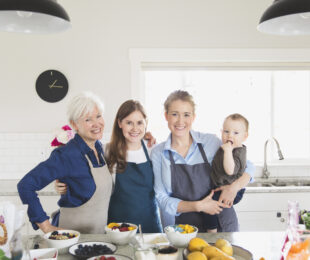 Family in the kitchen