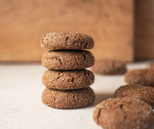 Sprouted Spelt Flour Gingersnap Cookies